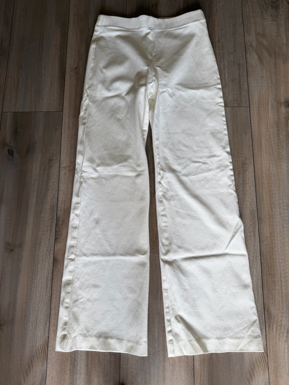 Karen Kane Off-White Wide Leg Jeans